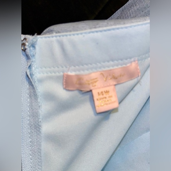 ✨Cinderella Vibes: Baby Blue Glitter Gown | Size 14W✨ - Picture 4 of 5